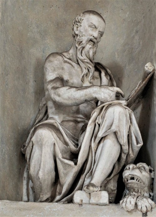 Tempietto, chapel interior with the statue of St. Mark the Evangelist, Giovanni Francesco Rossi