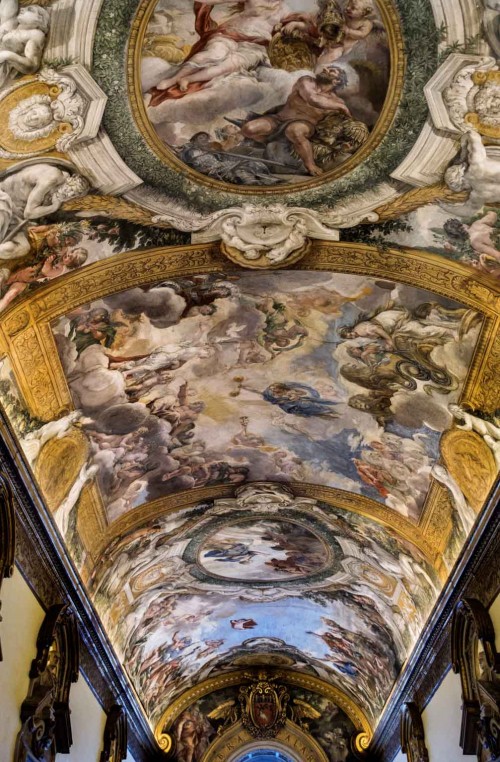 Galleria Serliana, sklepienie z freskami Pietro da Cortony, Palazzo Pamphilj