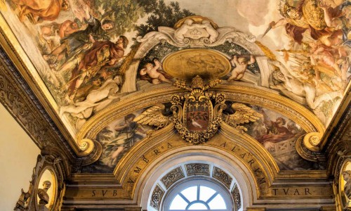 The Story of Aeneas, Pallas and Aeneas arriving in Italy, Pietro da Cortona, Palazzo Pamphilj