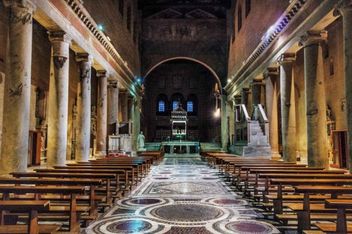 Basilica of San Lorenzo fuori le mura, nave added in the XIII century by Pope Honorius III