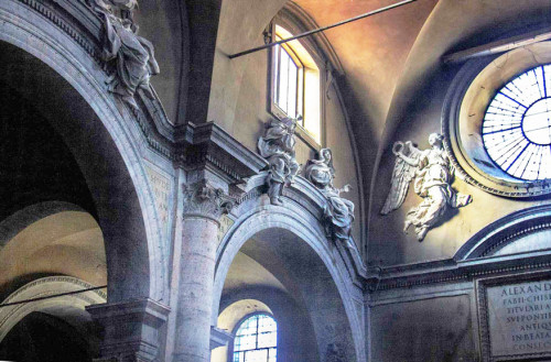 Basilica of Santa Maria del Popolo, interior modernized by Pope Alexander VII