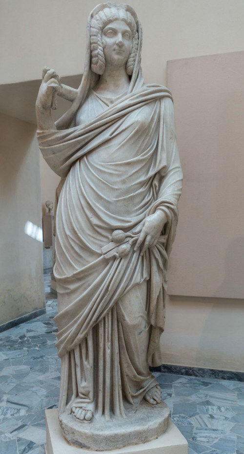 Julia Domna jako bogini Ceres, fragment, Museo Ostia Antica