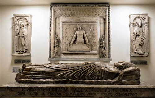 Tombstone of Pope Callixtus II in the Vatican Grottoes funded by his nephew Alexander VI