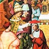 Pope Callixtus III appointing Enea Piccolomini – the later Pope Pius II – as cardinal, fresco, cathedral in Siena, pic. Wikipedia