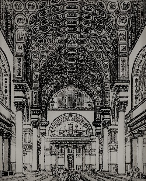 Baths of Caracalla, visualization, pic. Wikipedia, according to Bade-und Schwimm-Anstalten, Stuttgart, 1899