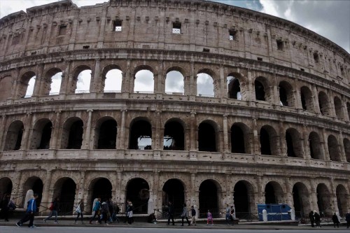 Colosseum elevation seen form Oppio Hill