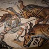 Gladiator fights, ancient mosaic, Galleria Borghese