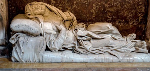 Basilica of Sant'Andrea delle Fratte, Chapel of St. Anna, statue of St. Anna, Giovanni Battista Maini