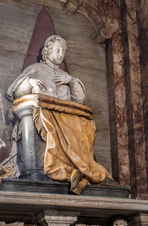 Basilica of Sant'Andrea delle Fratte, funerary monument of Cardinal Pier Luigi Carafa, Chapel of San Francesco di Sales, Pietro Bracci