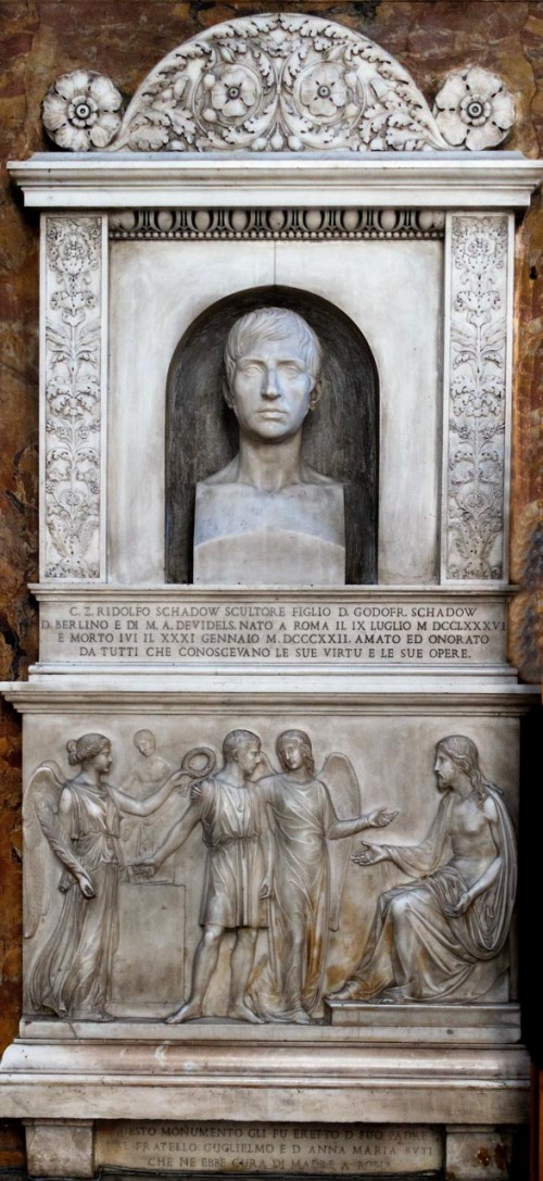 Basilica of Sant'Andrea delle Fratte, funerary monument commemorating the German sculptor Rudolf Schadow