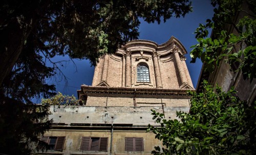 Basilica of Sant'Andrea delle Fratte, view of the tower top of the dome, design by Francesco Borromini