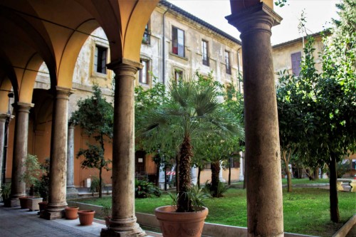 Sant'Andrea delle Fratte, view of the viridary of the old Minim monastery