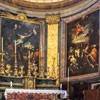 Basilica of Sant'Andrea delle Fratte, view of the apse with paintings of L. Baldi (The Crucifixion of St. Andrew) and F. Trevisiani (The Burial of St. Andrew)