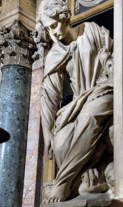 Basilica of Sant'Andrea della Valle, Sant’Andrea della Valle, Barberini Chapel, statue of Martha – Francesco Mochi