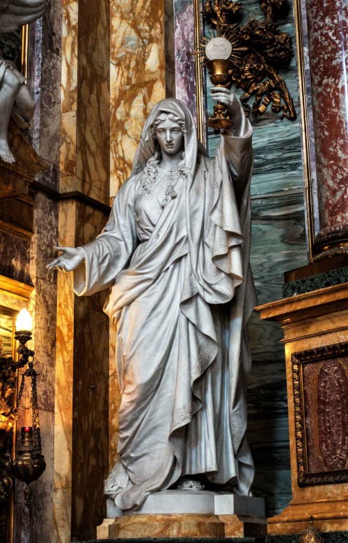 Basilica of San Carlo al Corso, the allegory of Faith in the Chapel of the Blessed Sacrament, Guido Galli