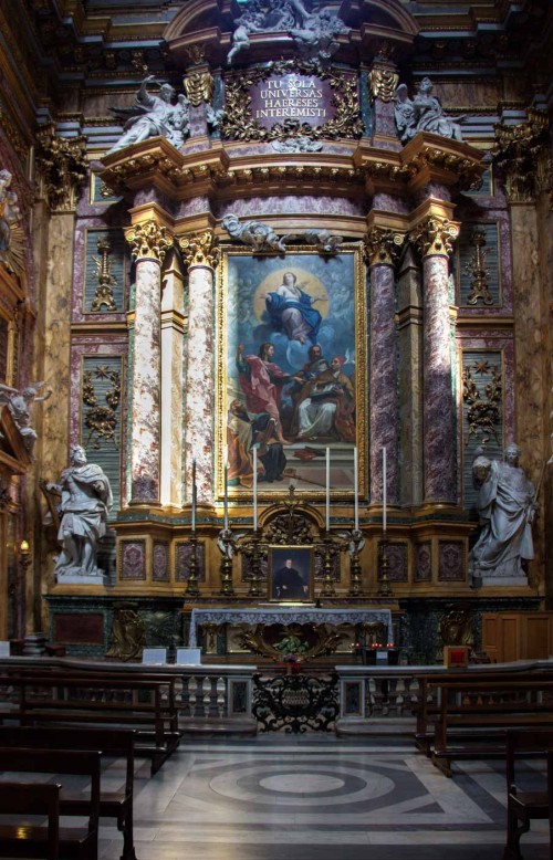 San Carlo al Corso, The Altar of  Immaculate Conception in the transept, painting – Carlo Maratti (copy)