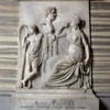 Basilica of San Carlo al Corso, tombstone of Francesco Righetti in the altar ambulatory