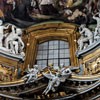 Basilica of San Carlo al Corso, top of the main altar, stuccos completed by Francesco Cavallini along with the Fancelli brothers