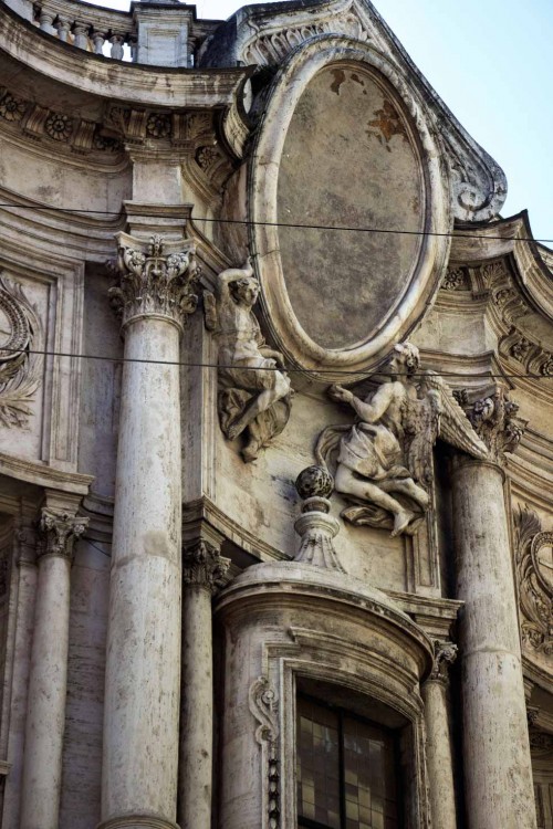 Church of San Carlo alle Quattro Fontane, main enterance to the church