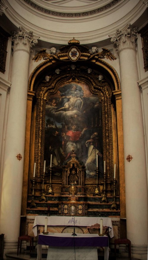 San Carlo alle Quattro Fontane, ołtarz główny, Pierre Mignard