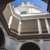 Church of San Carlo alle Quattro Fontane, view of the colonnade of the monastery courtyard