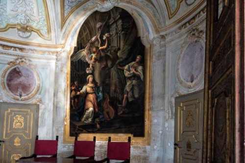 Basilica of Santa Cecilia, Chapel of Relics, The Angel Appearing to SS. Cecilia and Valerian, Luigi Vanvitelli