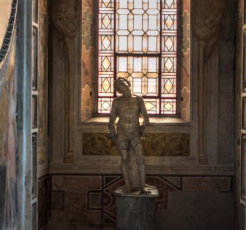 Basilica of Santa Cecilia, Chapel of St. Cecilia, statue of St. Sebastian – Stefano Maderno