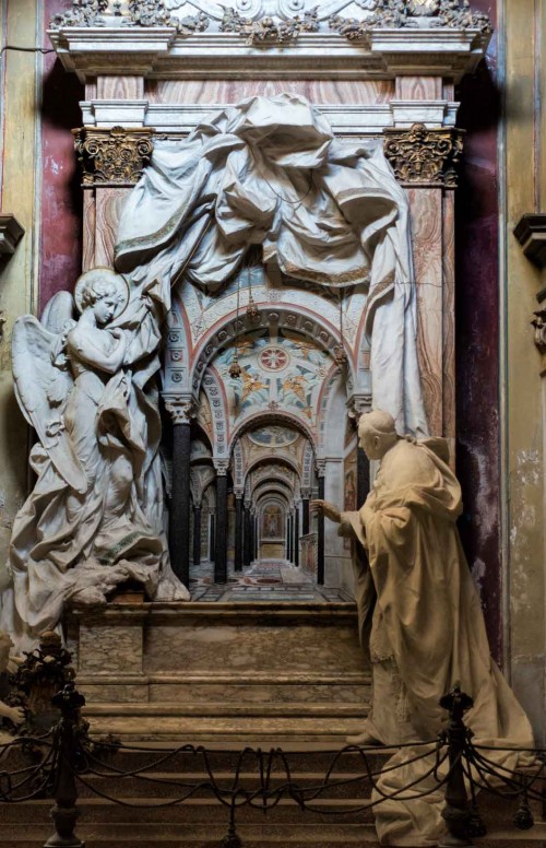 Church of Santa Cecilia, tombstone of Cardinal Mariano Rampolli