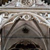 Church of Santa Cecilia, ciborium in the apse, Arnolfo di Cambio, at the base figure of St. Cecilia and Valerian