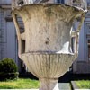 Basilica of Santa Cecilia, fountain with kantharos in the atrium