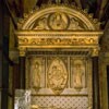 Basilica of Santa Cecilia, tombstone of cardinal Forteguerri, partially completed by Mino da Fiesole