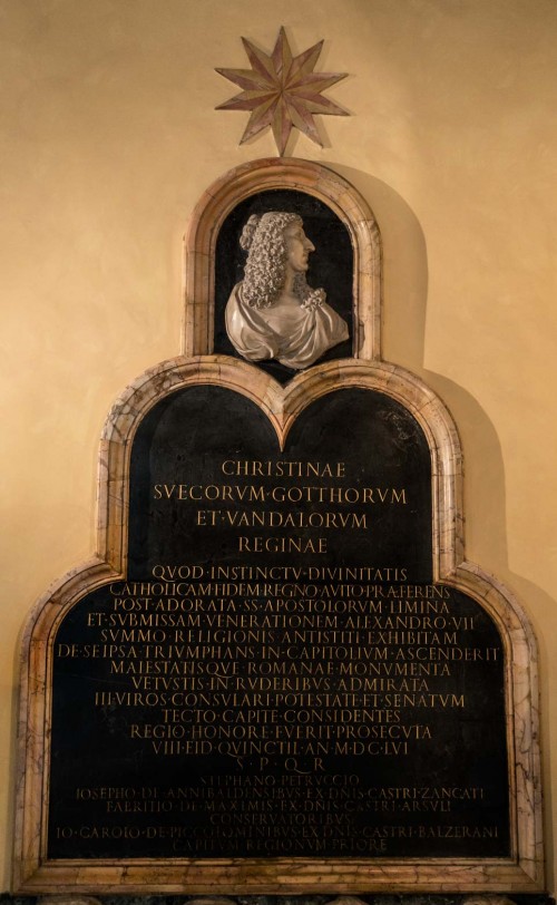 Plaque commemorating Queen Christina, Musei Capitolini