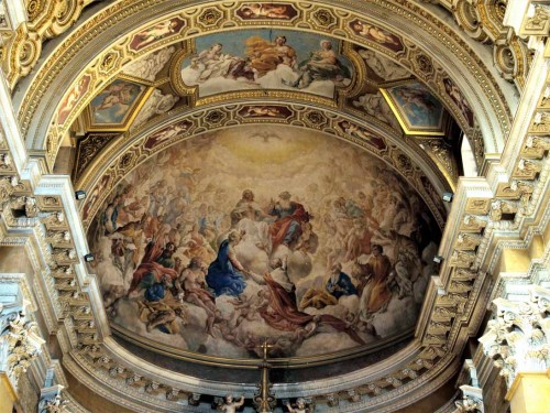 Giovanni Lanfranco, paintings in the apse of the Church of San Carlo ai Catinari, pic. Wikipedia, author – AlfvanBeem