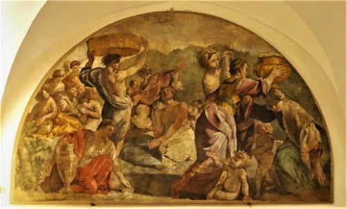 Giovanni Lanfranco, Manna z nieba, Pinacoteca bazyliki San Paolo fuori le Mura