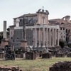 The Temple of Faustina and Antoninus Pius, presently the Church of San Lorenzo in Miranda