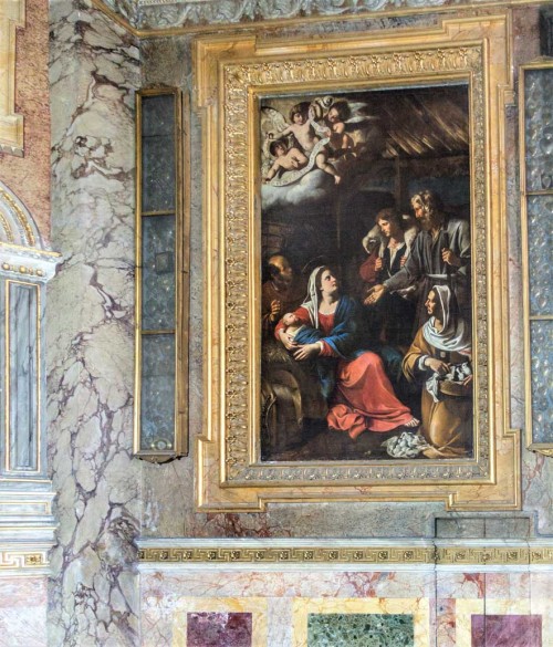 Church of San Giacomo in Augusta, Chapel of St. Rosalia, Adoration of the Shepherds – Antiveduto Grammatica