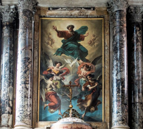 Church of San Giacomo in Augusta, main altar – The Holy Trinity, Francesco Grandi