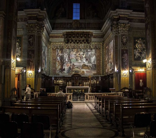 Church of San Girolamo dei Croati, interior with a view of the choir