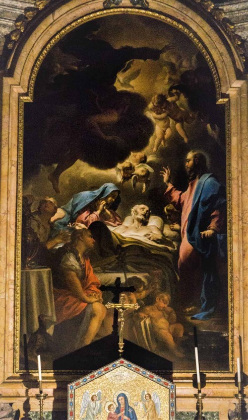 Sant'Ignazio, Śmierć św. Józefa, Francesco Trevisiani, kaplica Sacripante (druga od prawej)