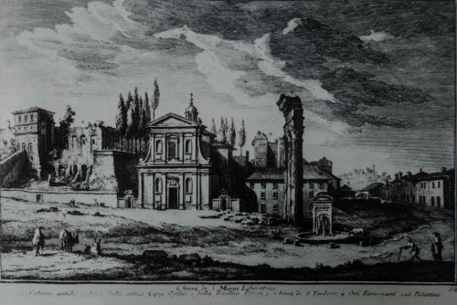 Body of the nonexistent Church of Santa Maria Liberatrice destroyed during works on the Forum Romanum at the beginning of the XX century, Giuseppe Vasi