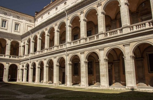 Church of Sant'Ivo alla Sapienza, courtyard of the old La Sapienza University, present-day offices of the city archives