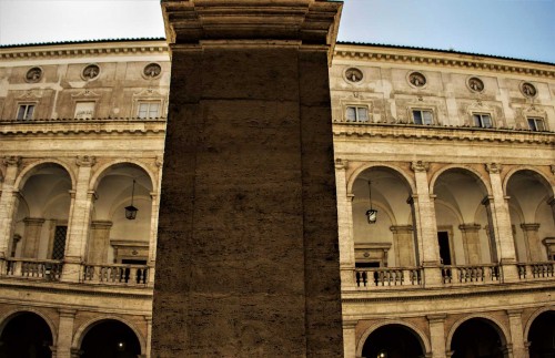 Church of Sant'Ivo alla Sapienza, elevation of the old location of the La Sapienza University, present-day city archives