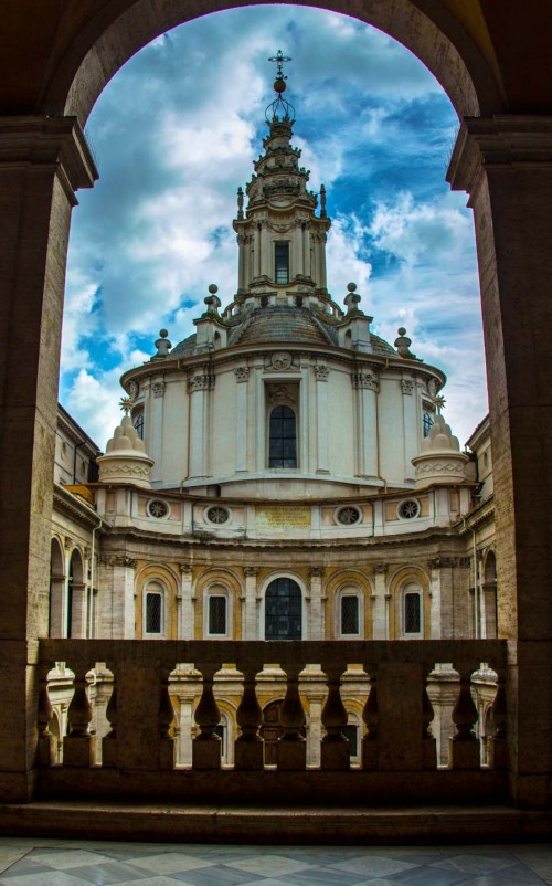 Church of Sant'Ivo alla Sapienza, view of the church dome