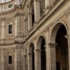 Church of Sant'Ivo alla Sapienza, arcades surrounding the church from the complex of the old La Sapienza University