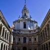 Church of Sant'Ivo alla Sapienza, façade along with two wings of the old La Sapienza University