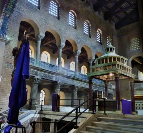 Basilica of San Lorenzo fuori le mura, part of the church from VI century