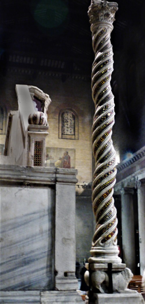 Basilica of San Lorenzo fuori le mura, candelabra for the paschal candle