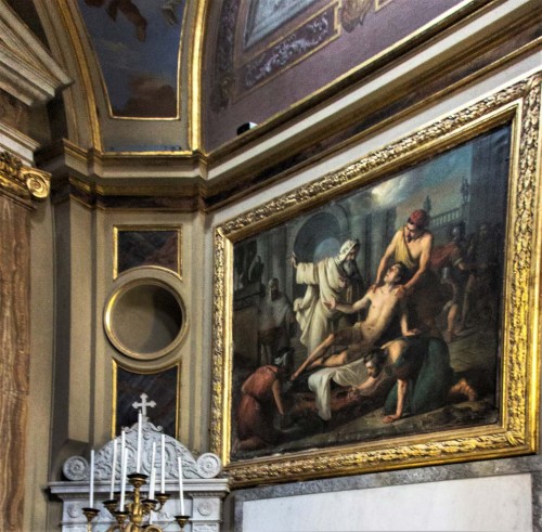 Basilica of San Lorenzo in Lucina, Chapel of St. Lawrence, The Martyrdom of St. Lawrence, Giuseppe Creti