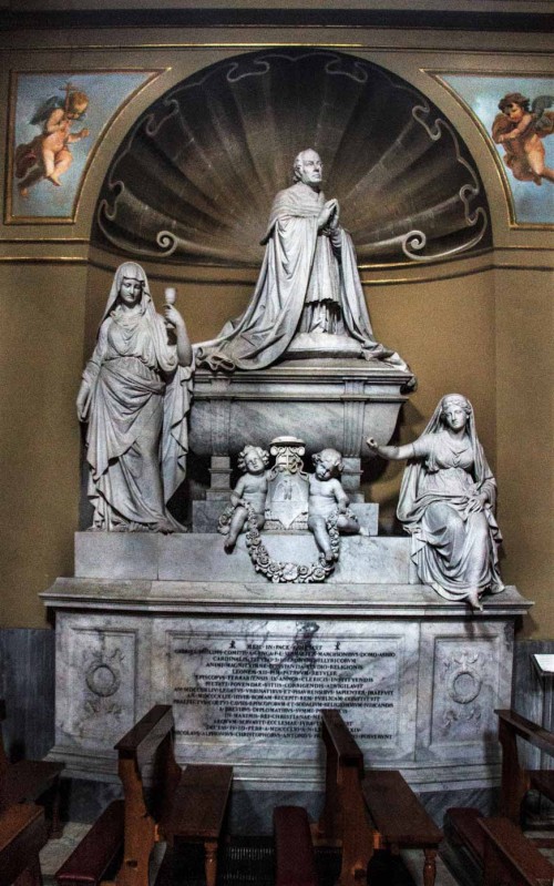 Basilica of San Lorenzo in Lucina, tombstone of cardinal Sermattei