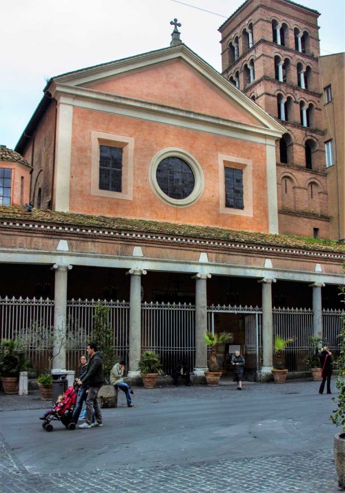 Basilica of San Lorenzo in Lucina, present-day view, after cleaning of the façade